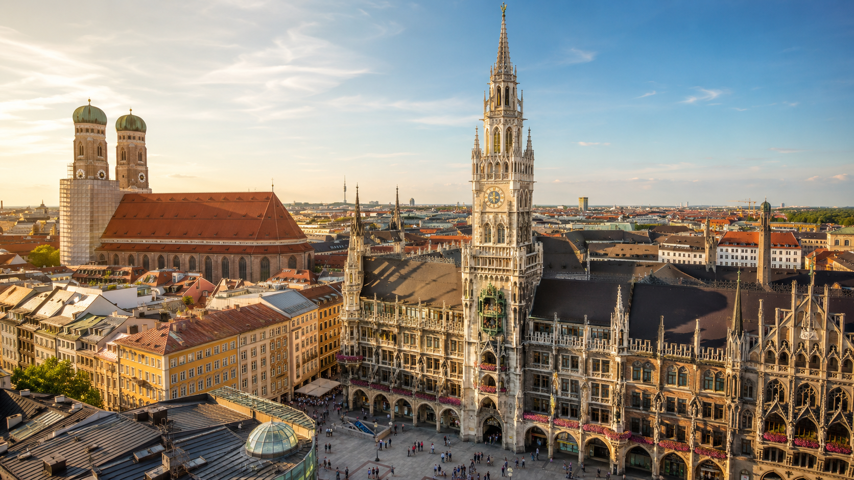 Monaco di Baviera · Marienplatz e Neues Rathaus